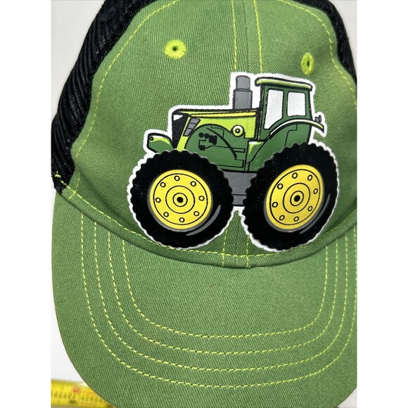 Toddler John Deere Hat Cap Green Black Tractor Adjustable Snapback Mesh Trucker - Picture 4 of 8
